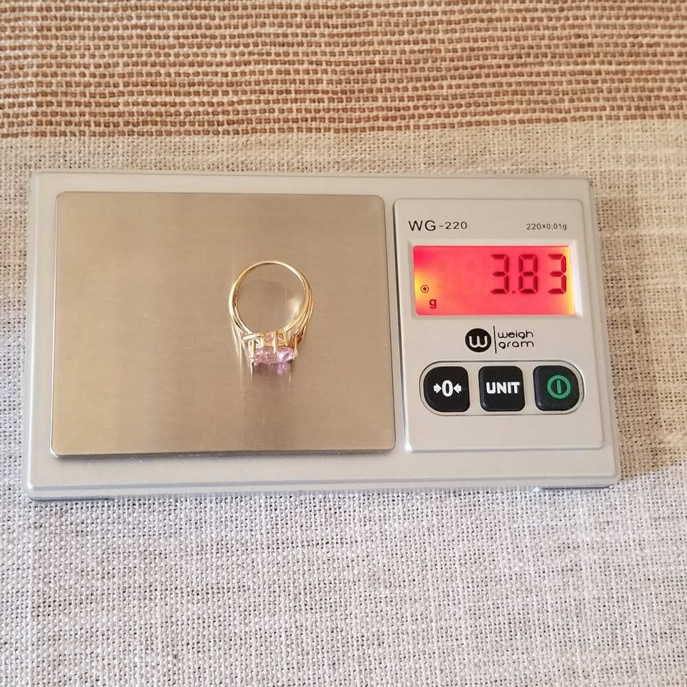 10K Gold CZ Statement Ring - Picture 10 of 11